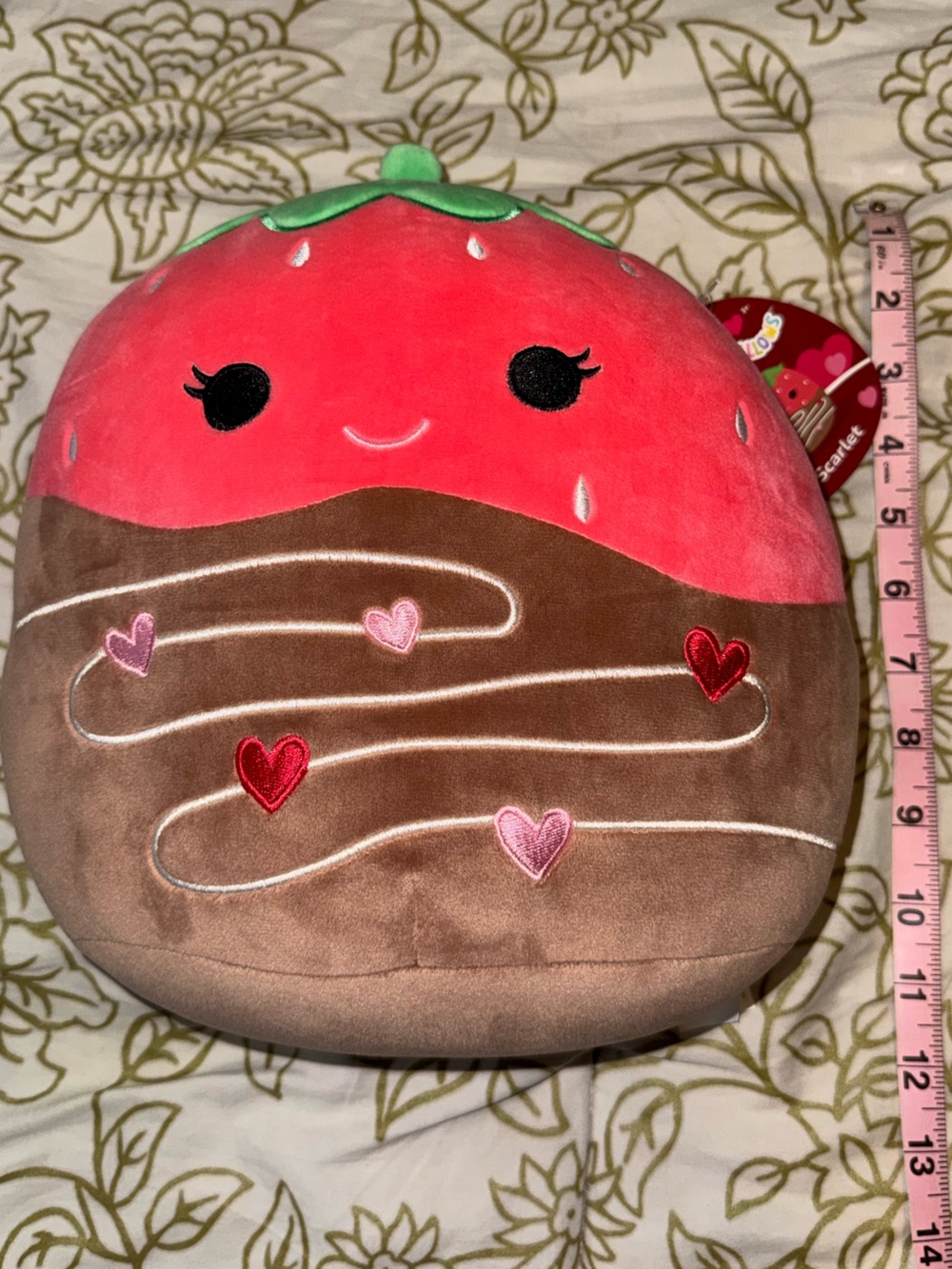 10” Scarlet Strawberry Chocolate Dipped Valentines Squishmallow Plush Toy NWT - Picture 5 of 6